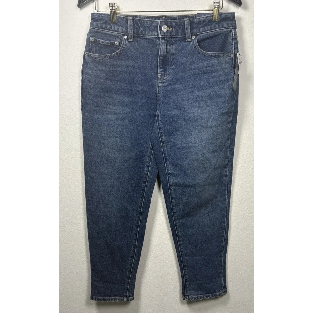NWT Talbots Everyday‎ Relaxed Jeans Ankle Mid Rise Medium Cooper Wash 4P Stretch